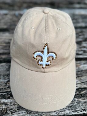 JFH Headwear NFL New Orleans Saints Fleur De Lis Adjustable Khaki Cap Hat BT1